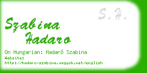 szabina hadaro business card