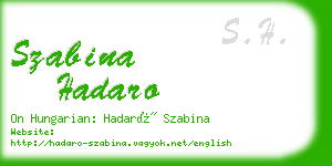 szabina hadaro business card